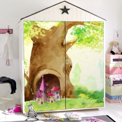 Ονειρεμένο δέντρο Παιδικά Αυτοκόλλητα ντουλάπας 65 x 185 cm (7801)