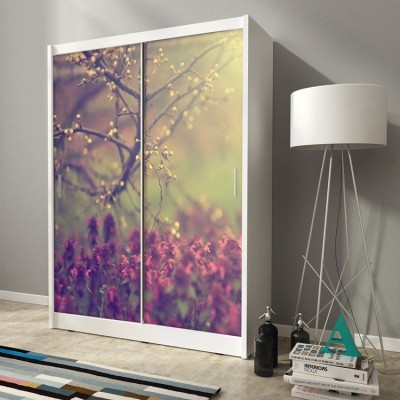 Όμορφα Άνθη κερασιάς Φύση Αυτοκόλλητα ντουλάπας 65 x 185 cm (11019)