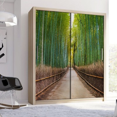 Δάσος μπαμπού Φύση Αυτοκόλλητα ντουλάπας 65 x 185 cm (11280)