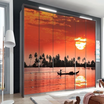 Πορτοκαλί ‘Ηλιος Φύση Αυτοκόλλητα ντουλάπας 65 x 185 cm (19495)