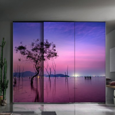 Purple Noon, Φύση, Αυτοκόλλητα ντουλάπας, 100 x 100 εκ. (55748)