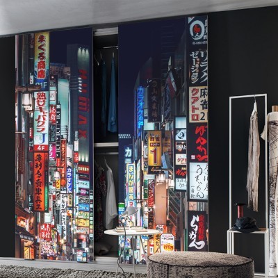 Πολύχρωμη Νέα Υόρκη, Πόλεις – Ταξίδια, Αυτοκόλλητα ντουλάπας, 100 x 100 εκ. (51943)