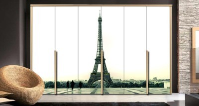 Ο Πύργος του Άιφελ Πόλεις – Ταξίδια Αυτοκόλλητα ντουλάπας 65 x 185 cm (7830)