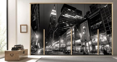Κτίριο Empire state, Νέα Υόρκη Πόλεις – Ταξίδια Αυτοκόλλητα ντουλάπας 65 x 185 cm (10896)