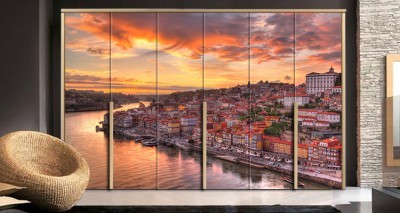 Πόρτο, Πορτογαλία, ποτάμι Duoro Πόλεις – Ταξίδια Αυτοκόλλητα ντουλάπας 65 x 185 cm (12328)