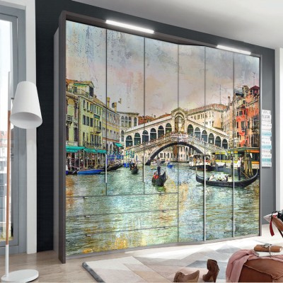 Γέφυρα Ριάλτο, Ζωγραφική, Αυτοκόλλητα ντουλάπας, 120 x 