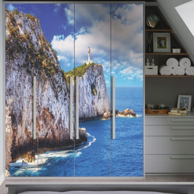 Houseart Λευκάδα, Ελλάδα, Ελλάδα, Αυτοκόλλητα ντουλάπας, 120 x 81 εκ.