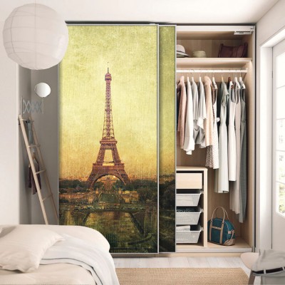 Παρίσι Vintage Αυτοκόλλητα ντουλάπας 65 x 185 cm (11000)