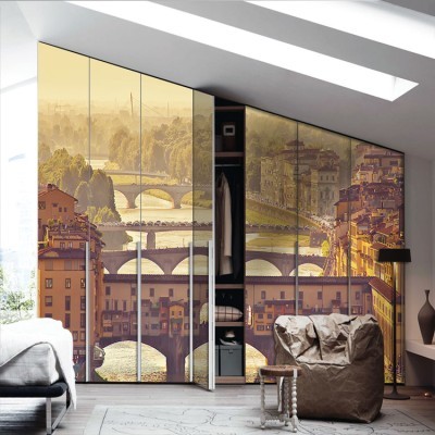 Houseart - ΣΗΜΑΝΤΙΚΟ: Σε περίπτωση διαφοράς τιμής από το κατάστημα ισχύει παντα και μόνο η τιμή του καταστήματος Γέφυρα Πόντε Βέκιο, Φλωρεντία, Vintage, Αυτοκόλλητα ντο