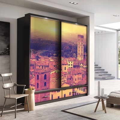 Διακόσμηση παιδικού δωματίου House Art - ΣΗΜΑΝΤΙΚΟ: Σε περίπτωση διαφοράς τιμής από το κατάστημα ισχύει παντα και μόνο η τιμή του καταστήματος Τοσκάνη, Vintage, Αυτοκόλλητα ντουλάπας, 100 x 100 εκ.