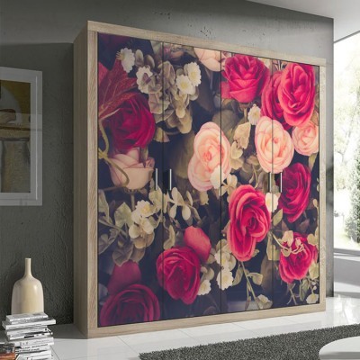 Houseart - ΣΗΜΑΝΤΙΚΟ: Σε περίπτωση διαφοράς τιμής από το κατάστημα ισχύει παντα και μόνο η τιμή του καταστήματος Vintage λουλούδια, Vintage, Αυτοκόλλητα ντουλάπας, 140