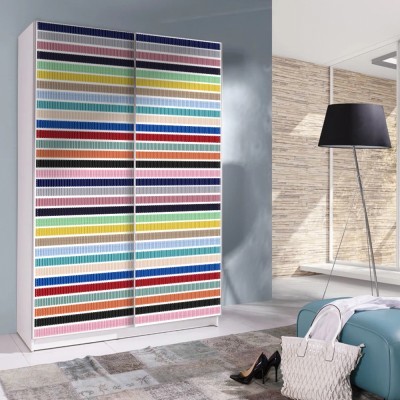 Colorful, Φόντο - Τοίχοι, Αυτοκόλλητα ντουλάπας, 100 x 