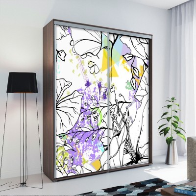 Houseart Street Art, Φόντο - Τοίχοι, Αυτοκόλλητα ντουλάπας, 100 x 100 εκ.