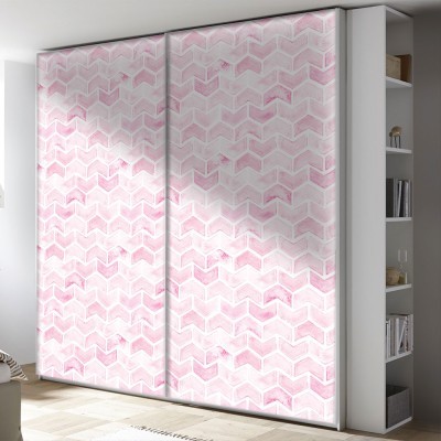 Pink Pattern, Φόντο – Τοίχοι, Αυτοκόλλητα ντουλάπας, 100 x 85 εκ. (55717)