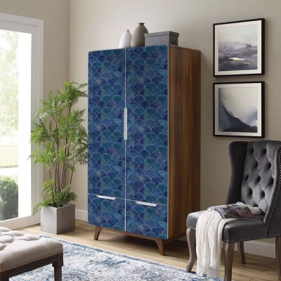 Mermaid Pattern, Φόντο - Τοίχοι, Αυτοκόλλητα ντουλάπας,