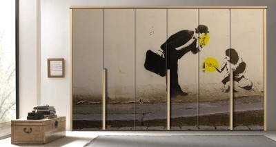 Τέχνη στο δρόμο στην Νορβηγία, Φόντο - Τοίχοι, Αυτοκόλλητα ντουλάπας, 100 x 100 εκ.