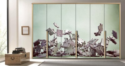 Κομμάτια παζλ Φόντο – Τοίχοι Αυτοκόλλητα ντουλάπας 65 x 185 cm (12374)
