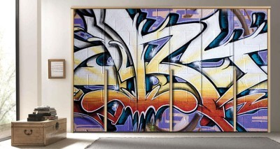 Houseart - ΣΗΜΑΝΤΙΚΟ: Σε περίπτωση διαφοράς τιμής από το κατάστημα ισχύει παντα και μόνο η τιμή του καταστήματος Γκράφιτι, Φόντο - Τοίχοι, Αυτοκόλλητα ντουλάπας, 120 x