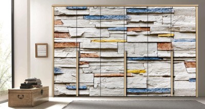 Τοίχος απο σχιστόλιθο Φόντο – Τοίχοι Αυτοκόλλητα ντουλάπας 65 x 185 cm (11269)