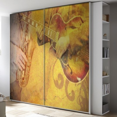 Μουσικά όργανα Διάφορα Αυτοκόλλητα ντουλάπας 65 x 185 cm (12431)
