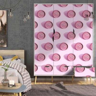 Pink Clocks, Διάφορα, Αυτοκόλλητα ντουλάπας, 100 x 67 εκ. (55669)