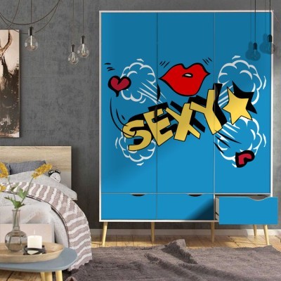 Houseart Εφέ κόμικς, Κόμικς, Αυτοκόλλητα ντουλάπας, 100 x 100 εκ.