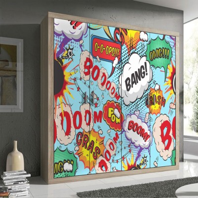 BANG! Κόμικς Αυτοκόλλητα ντουλάπας 65 x 185 cm (12409)