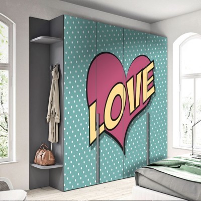 Love, Κόμικς, Αυτοκόλλητα ντουλάπας, 100 x 100 εκ.