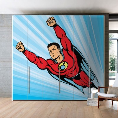 Superman Κόμικς Αυτοκόλλητα ντουλάπας 65 x 185 cm (19246)