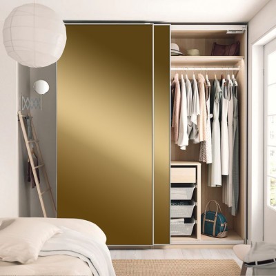 Gold Μονόχρωμα Αυτοκόλλητα ντουλάπας 65 x 185 cm (20220)