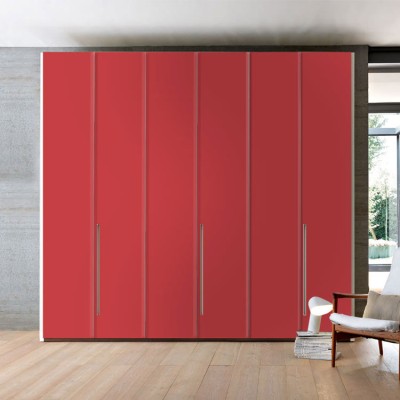 Houseart Red, Μονόχρωμα, Αυτοκόλλητα ντουλάπας, 40 x 123 εκ.