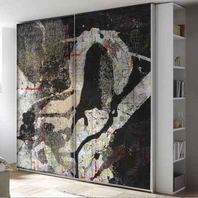 Αφηρημένη τέχνη Ζωγραφική Αυτοκόλλητα ντουλάπας 65 x 185 cm (12341)