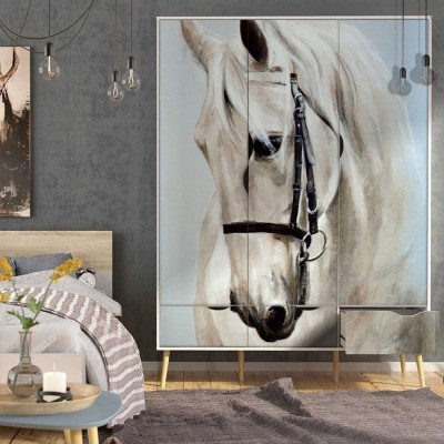 White Horse, Ζωγραφική, Αυτοκόλλητα ντουλάπας, 100 x 149 εκ.