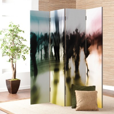 Houseart Άνθρωποι σε κίνηση, Τεχνολογία - 3D, Παραβάν, 160 x 180 εκ. [Τετράφυλλο]