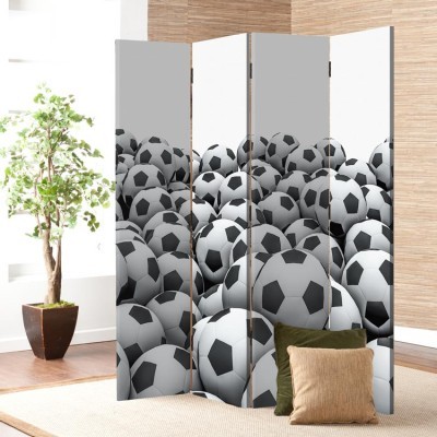 Houseart Μπάλες ποδοσφαίρου, Τεχνολογία - 3D, Παραβάν, 160 x 180 εκ. [Τετράφυλλο]