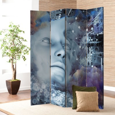 Houseart Σκέψη και όνειρα, Τεχνολογία - 3D, Παραβάν, 160 x 180 εκ. [Τετράφυλλο]