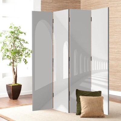 Houseart 3D λευκός διάδρομος, Τεχνολογία - 3D, Παραβάν, 160 x 180 εκ. [Τετράφυλλο]