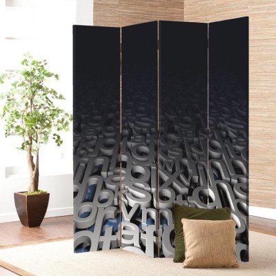 3D Γράμματα, Τεχνολογία - 3D, Παραβάν, 80 x 180 εκ. [Δίφυλλο]