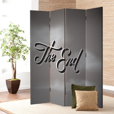 Houseart The end, Vintage, Παραβάν, 160 x 180 εκ. [Τετράφυλλο]