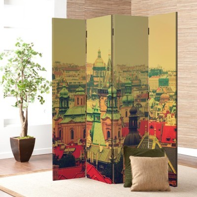 Κέντρο της Πράγας, Vintage, Παραβάν, 80 x 180 εκ. [Δίφυλλο]