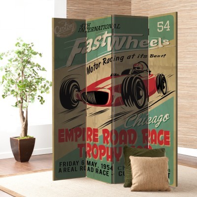 Houseart Vintage Formula, Vintage, Παραβάν, 160 x 180 εκ. [Τετράφυλλο]