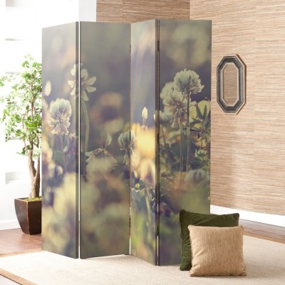 Houseart Λουλούδια ρετρό, Vintage, Παραβάν, 160 x 180 εκ. [Τετράφυλλο]