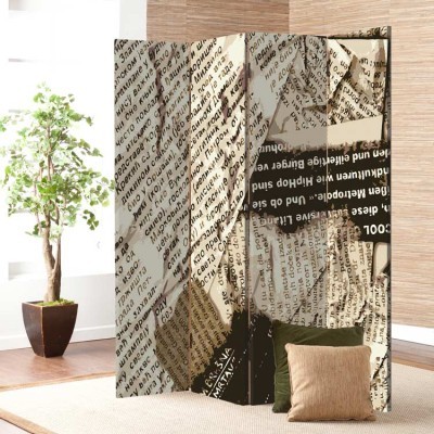 Εφημερίδα ρετρό, Vintage, Παραβάν, 80 x 180 εκ. [Δίφυλλο]