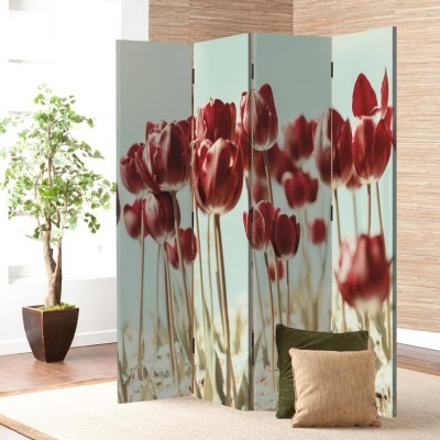 Τουλίπες, Vintage, Παραβάν, 80 x 180 εκ. [Δίφυλλο]