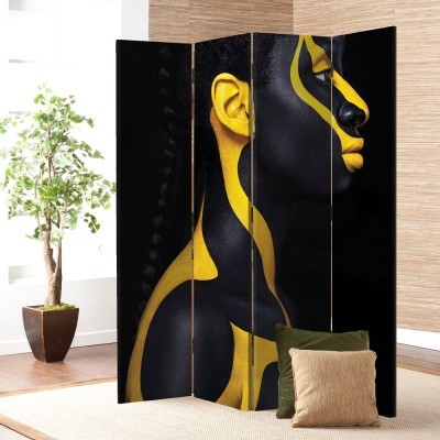 Ζωγραφισμένο Προφίλ Γυναίκας, Άνθρωποι, Παραβάν, 80 x 180 εκ. [Δίφυλλο]