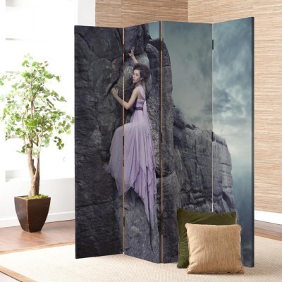 Γυναίκα στους βράχους, Άνθρωποι, Παραβάν, 80 x 180 εκ. [Δίφυλλο]