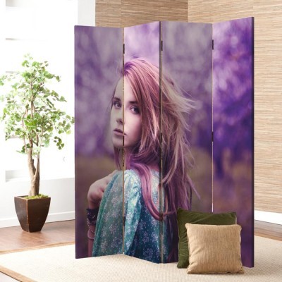 Κορίτσι σε δάσος, Άνθρωποι, Παραβάν, 80 x 180 εκ. [Δίφυλλο]