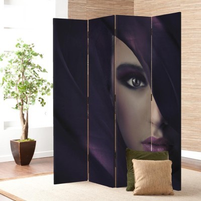 Γυναίκα στο μωβ, Άνθρωποι, Παραβάν, 80 x 180 εκ. [Δίφυλλο]