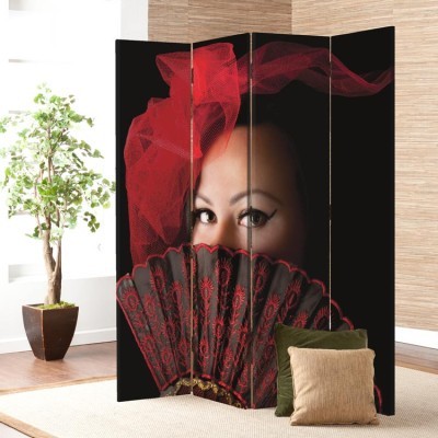 Γυναίκα με βεντάλια, Άνθρωποι, Παραβάν, 80 x 180 εκ. [Δίφυλλο]