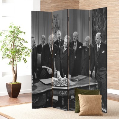 Επαγγελματική συνάντηση, Άνθρωποι, Παραβάν, 80 x 180 εκ. [Δίφυλλο]